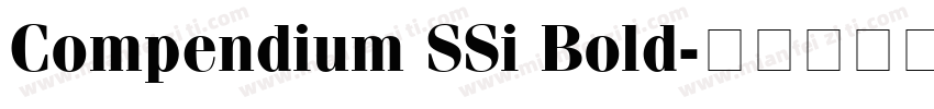 Compendium SSi Bold字体转换